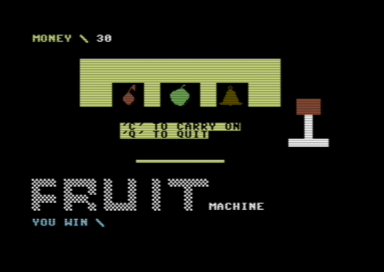 C64 game Fruchtmaschine