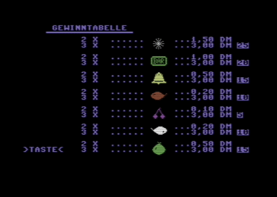 C64 game Geld-Automat