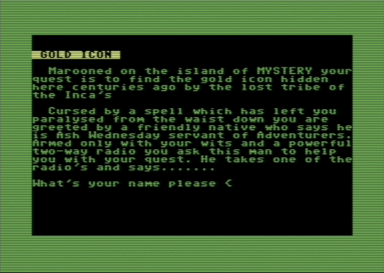 C64 game The Gold Icon