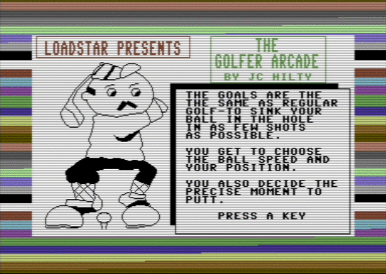 C64 game The Golfer Arcade