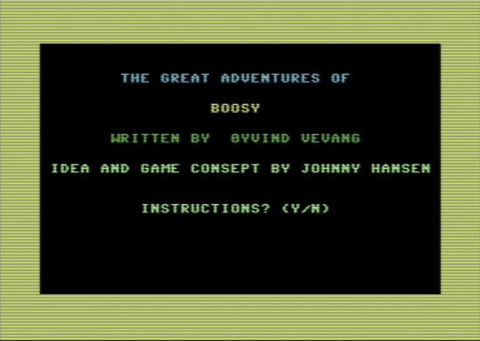 C64 game The Great Adventures of Boosy