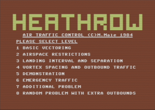 C64 game Heathrow Flugsicherung