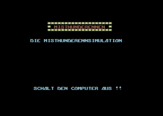 C64 game Hounded: The Greyhound Racing Simulation