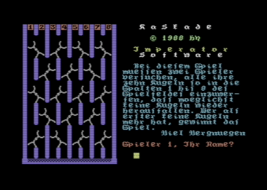 C64 game Kaskade