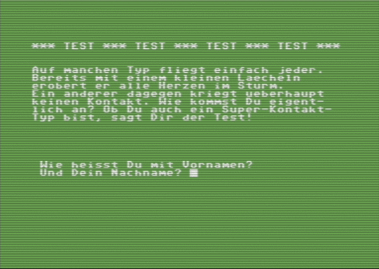 C64 game Kontakt-Test (PD)