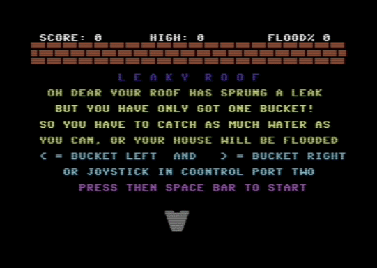C64 game Leaky Roof