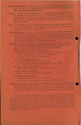 Thumbnail image of a page from Nachtrag zum Katalog kunstgeschichtlicher Diapositive