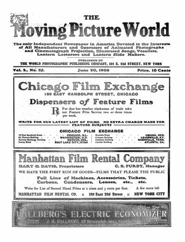 Thumbnail image of a page from The Moving Picture World