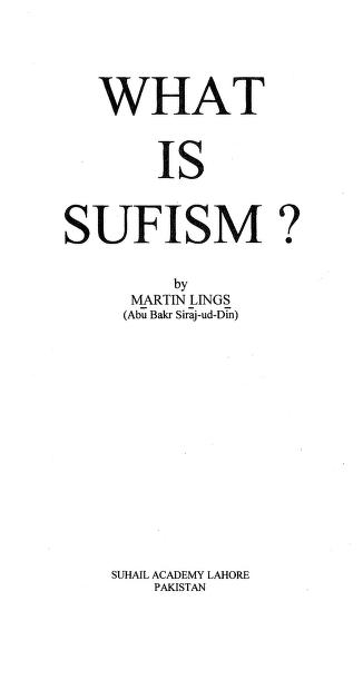 Martin Lings   What is Sufism Martin Lings