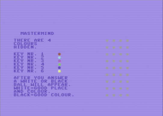 C64 game Mastermind (1987)(Wicked Software)