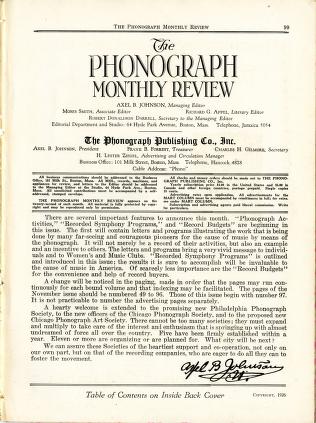 Thumbnail image of a page from Phonograph Monthly Review, Vol. 1, No. 3