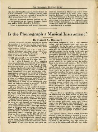 Thumbnail image of a page from Phonograph Monthly Review, Vol. 1, No. 9