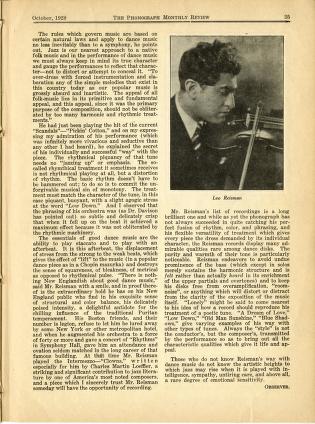 Thumbnail image of a page from Phonograph Monthly Review, Vol. 3, No. 1