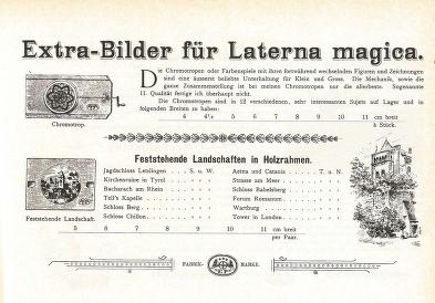 Thumbnail image of a page from Preis-Liste 1902. Laterna Magica, Nebelbild-Apparate, Modell-Dampfmaschinen Heissluft-Motore