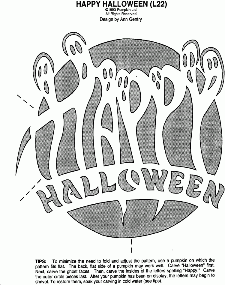 Halloween Pumpkin Carving Stencils Patterns : Free Download, Borrow ...