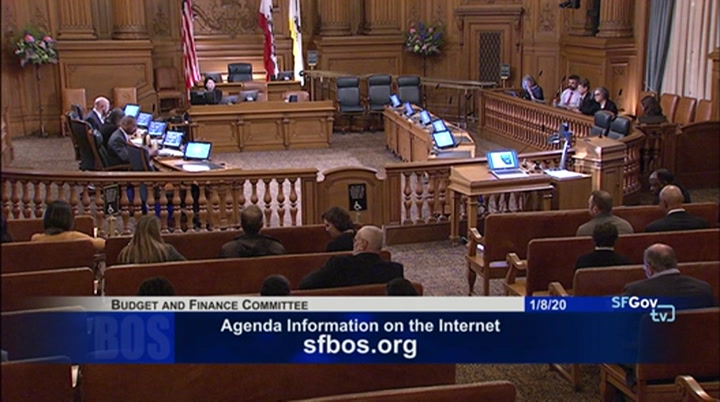 BOS Budget and Finance Committee : SFGTV : January 10, 2020 1:00pm-3:01pm PST