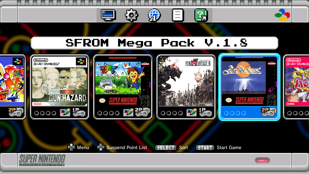 SNES Classic SFROM Mega Pack V1.8 : The SFROM Mega Pack King : Free  Download, Borrow, and Streaming : Internet Archive