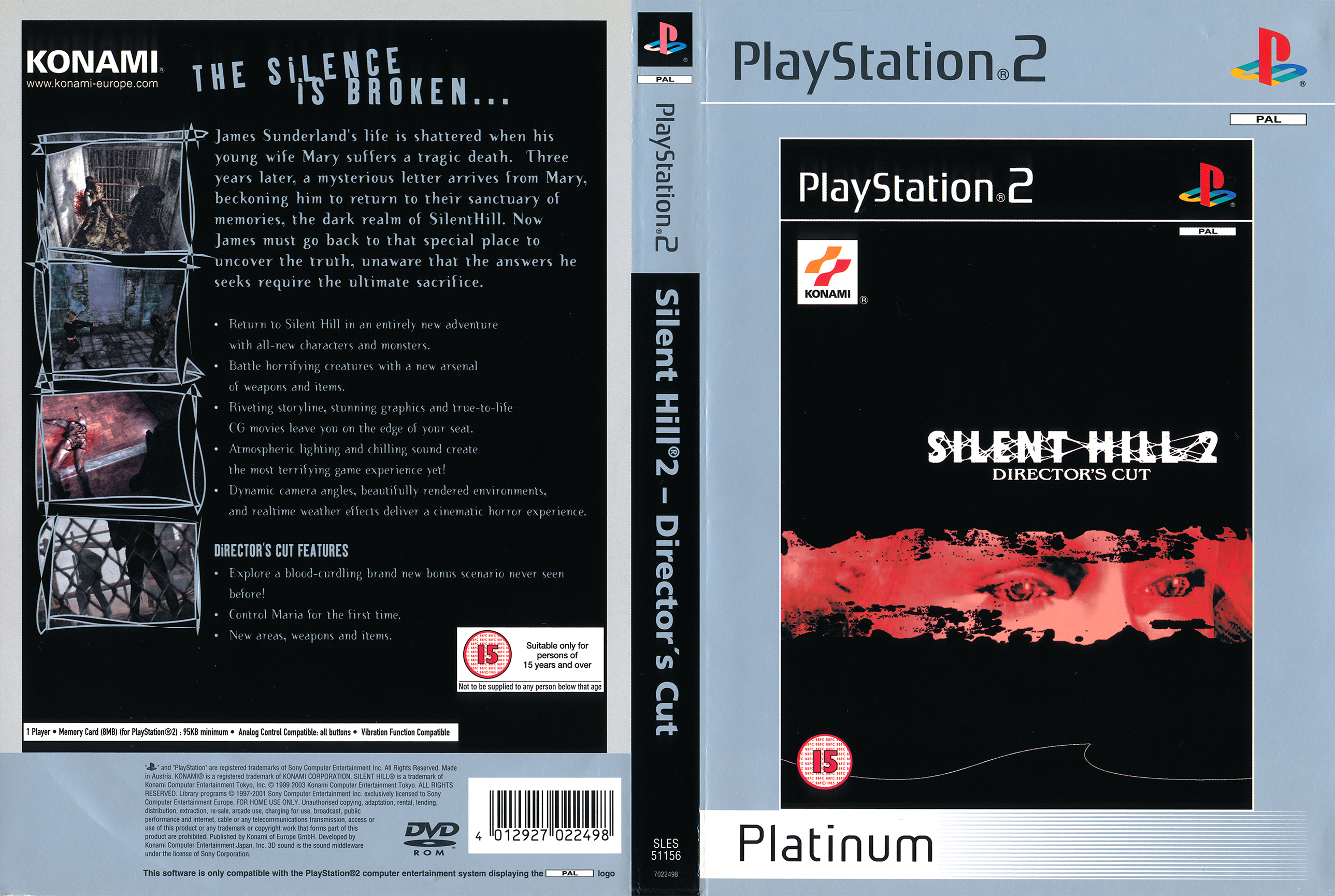 Silent Hill 2: Director's Cut (Platinum) PS2 SLES-51156 PAL