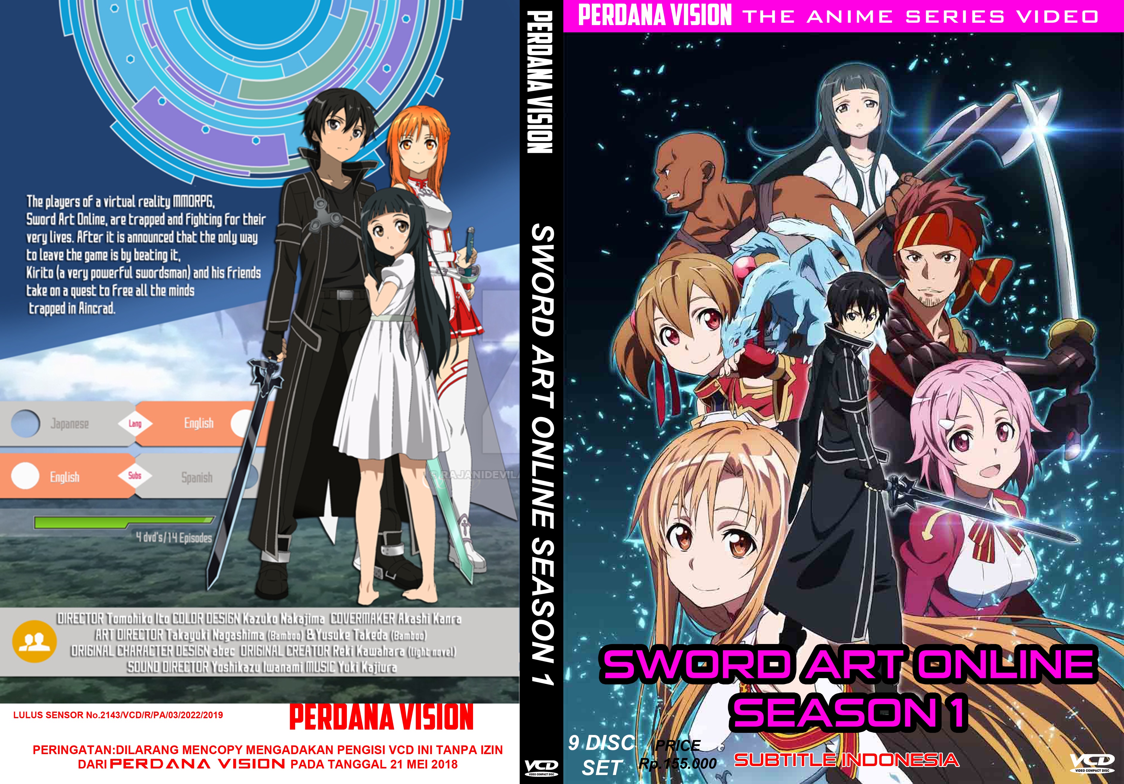 Sword Art Online Season 1 9Disc Set VCD (2012) (2019) : Perdana