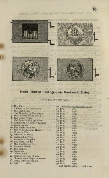 Thumbnail image of a page from J. Theobald and Company's extra special illustrated catalogue of magic lanterns, slides and apparatus