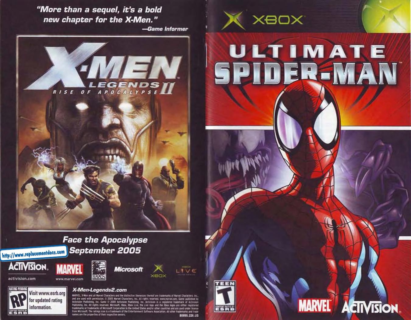 ultimate spiderman xbox
