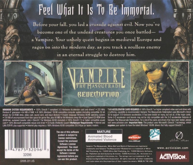 Vampire The Masquerade Redemption USA : Free Download, Borrow, and  Streaming : Internet Archive