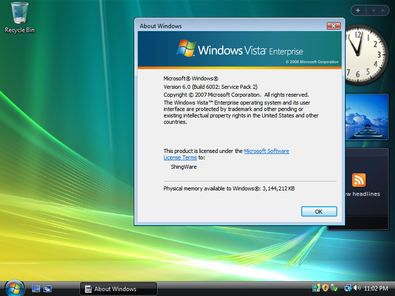 WIndows Vista Enterprise SP2 x86 (English) : Free Download, Borrow, and  Streaming : Internet Archive