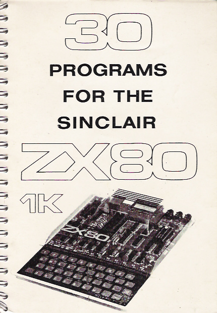 30 Programs for the Sinclair ZX80 1K image, screenshot or loading screen
