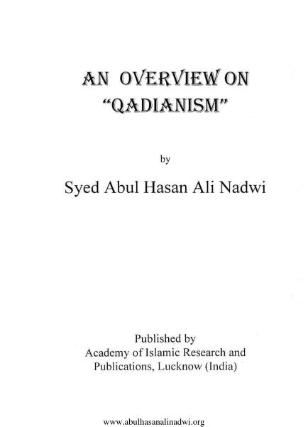 An overview on Qadianism
