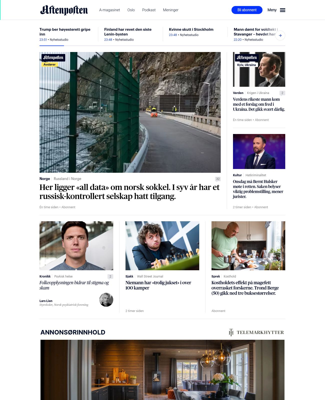 Aftenposten at 2022-10-05 00:59:01+02:00 local time