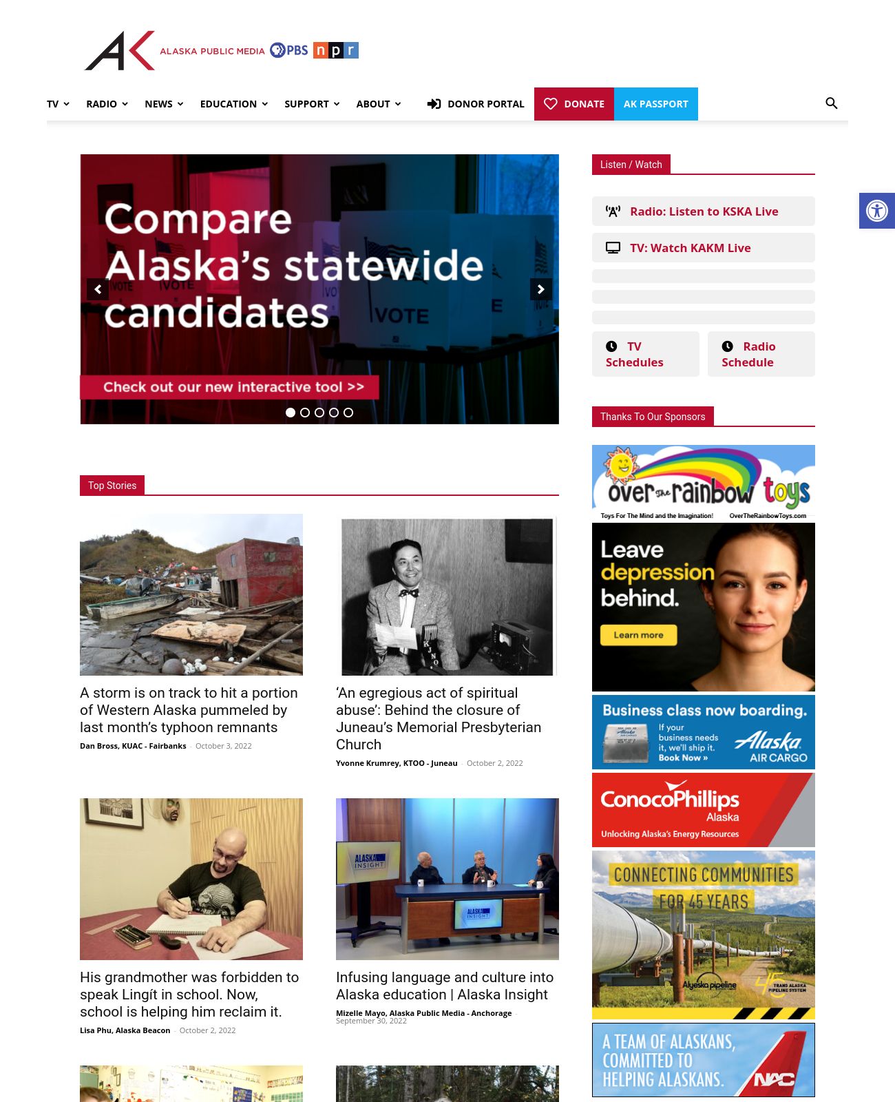 Alaska Public Media at 2022-10-03 14:54:15-08:00 local time