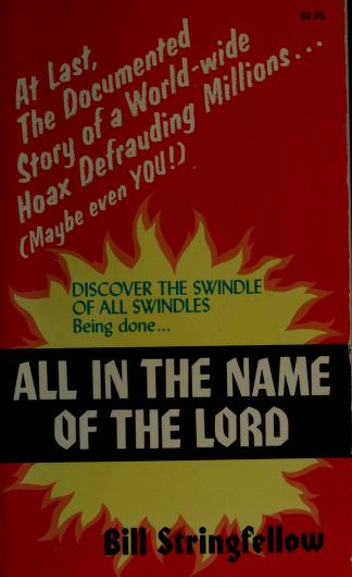 Cover of: All in the name of the Lord by Bill Stringfellow