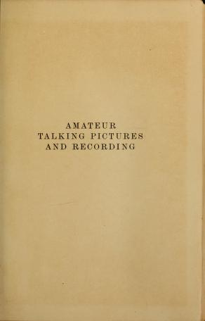 Thumbnail image of a page from Amateur talking pictures and recording