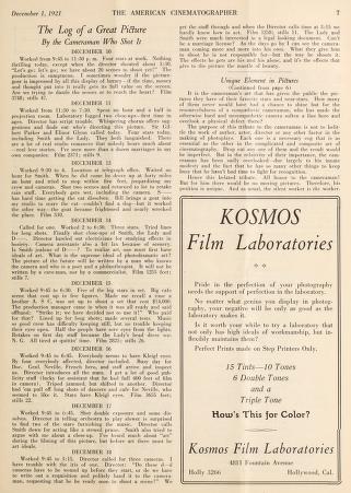 Thumbnail image of a page from American cinematographer