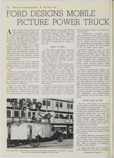 Thumbnail image of a page from The American cinematographer