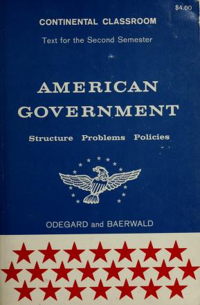 Cover of: American government by Peter H. Odegard