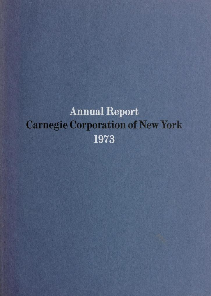 Annual Report, 1973