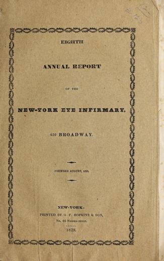 Annual report of the New York Eye Infirmary