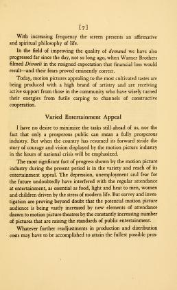 Thumbnail image of a page from Annual report to the Motion Picture Producers and Distributors of America, inc...by...president