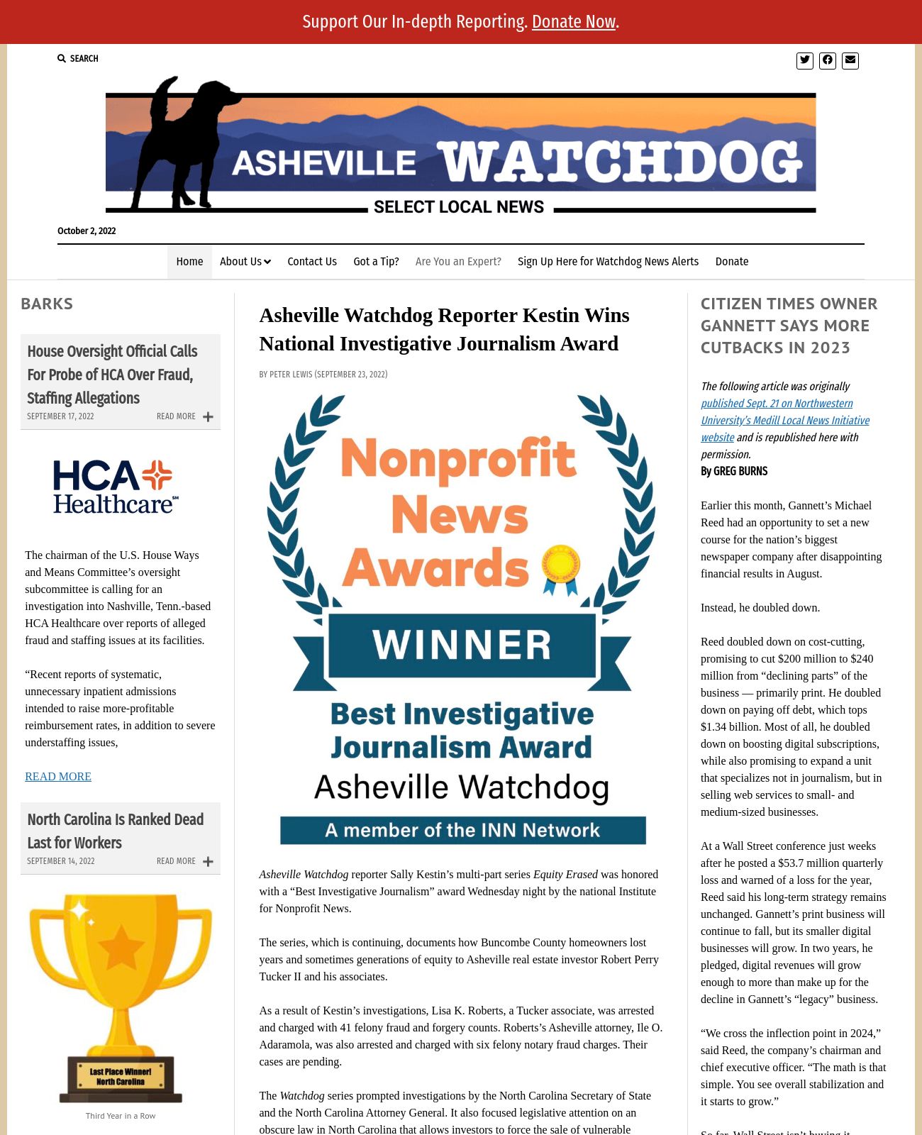 Asheville Watchdog at 2022-10-02 19:01:00-04:00 local time
