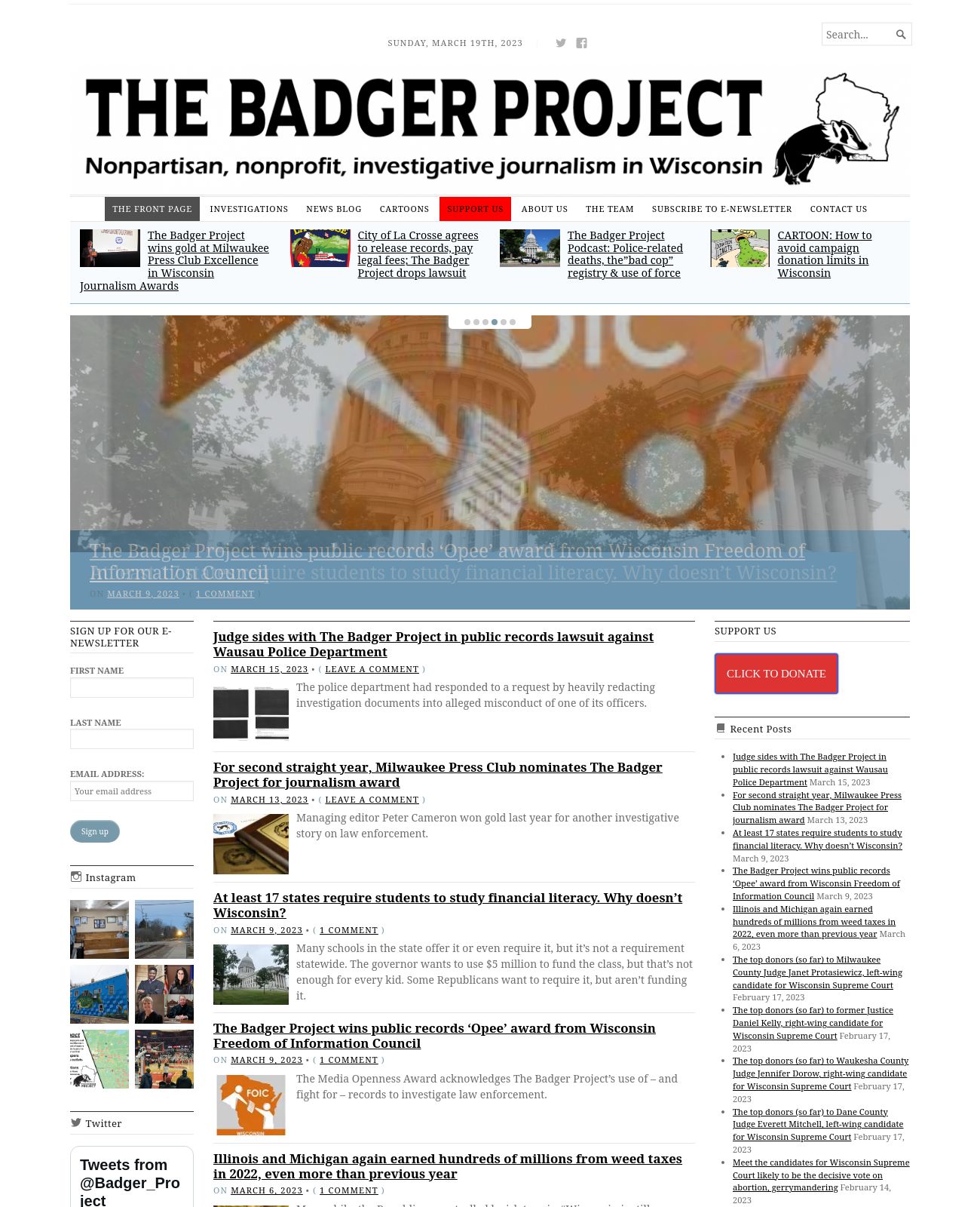Badger Project at 2023-03-19 19:52:08-05:00 local time