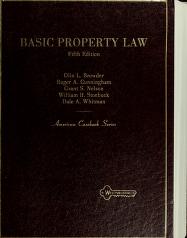Cover of: Basic property law by by Olin L. Browder, ... [et al.].