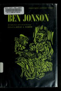 Cover of: Ben Jonson by Jonas A. Barish