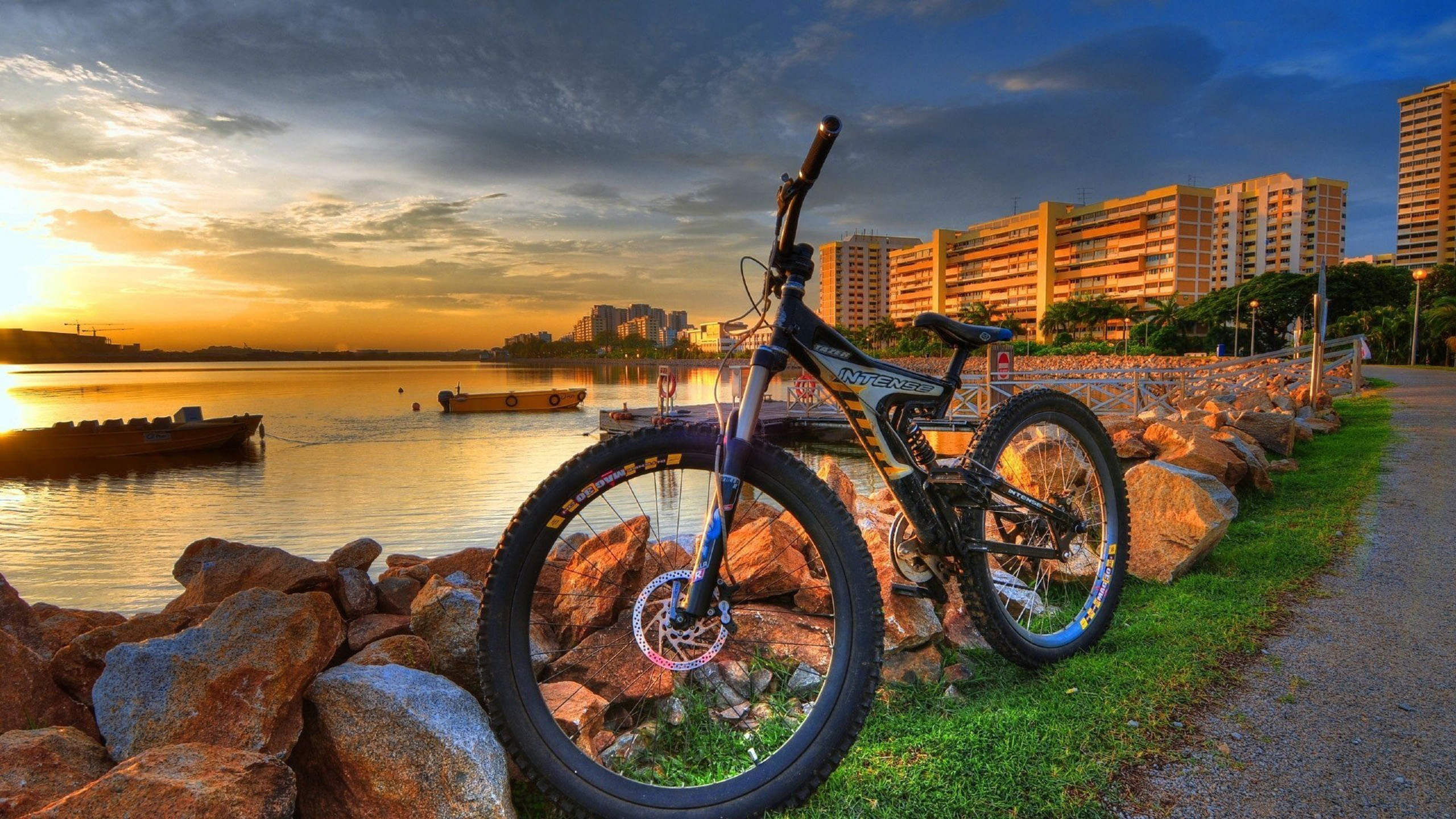 Sunset Bike Desktop Wallpaper