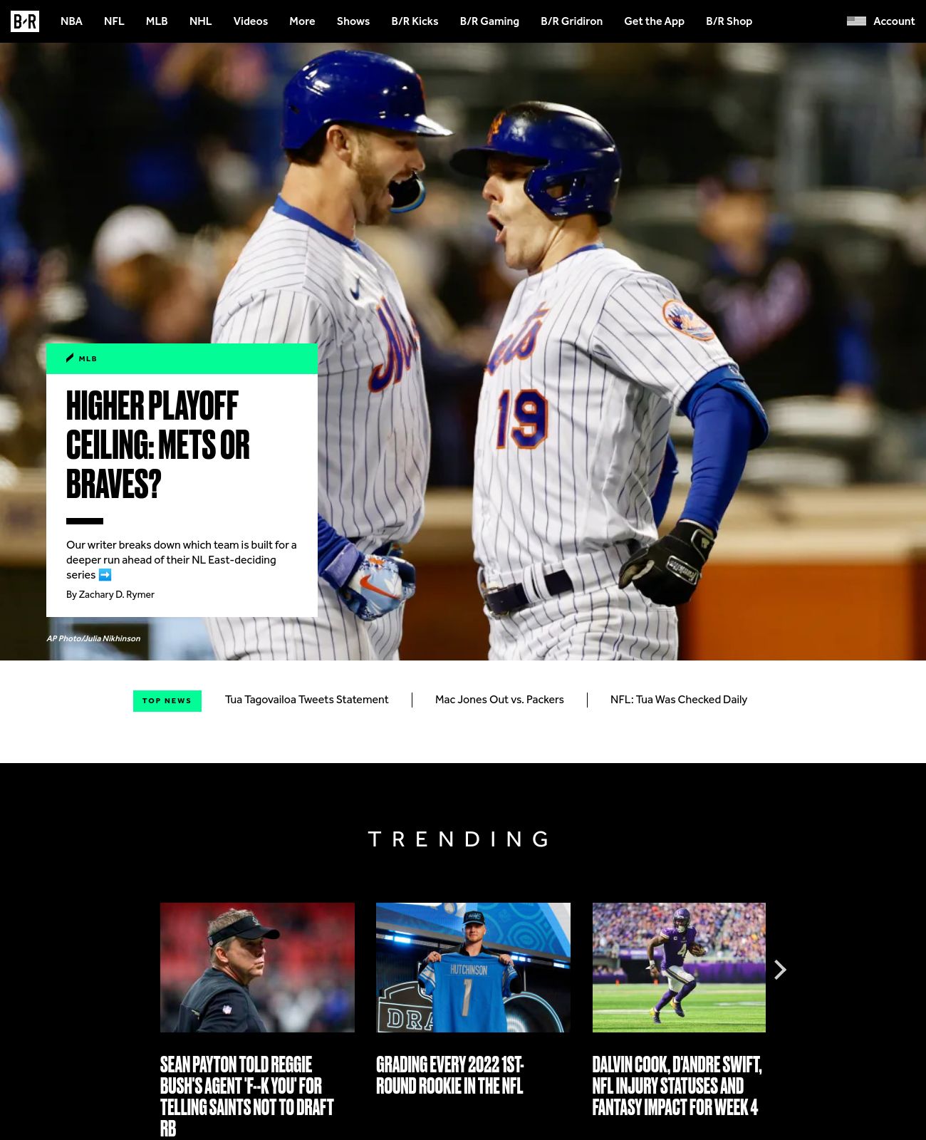 Bleacher Report at 2022-09-30 19:02:08-04:00 local time