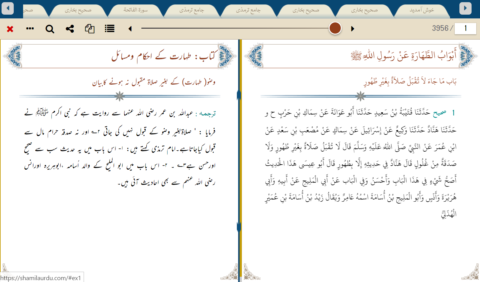 Hadith research site