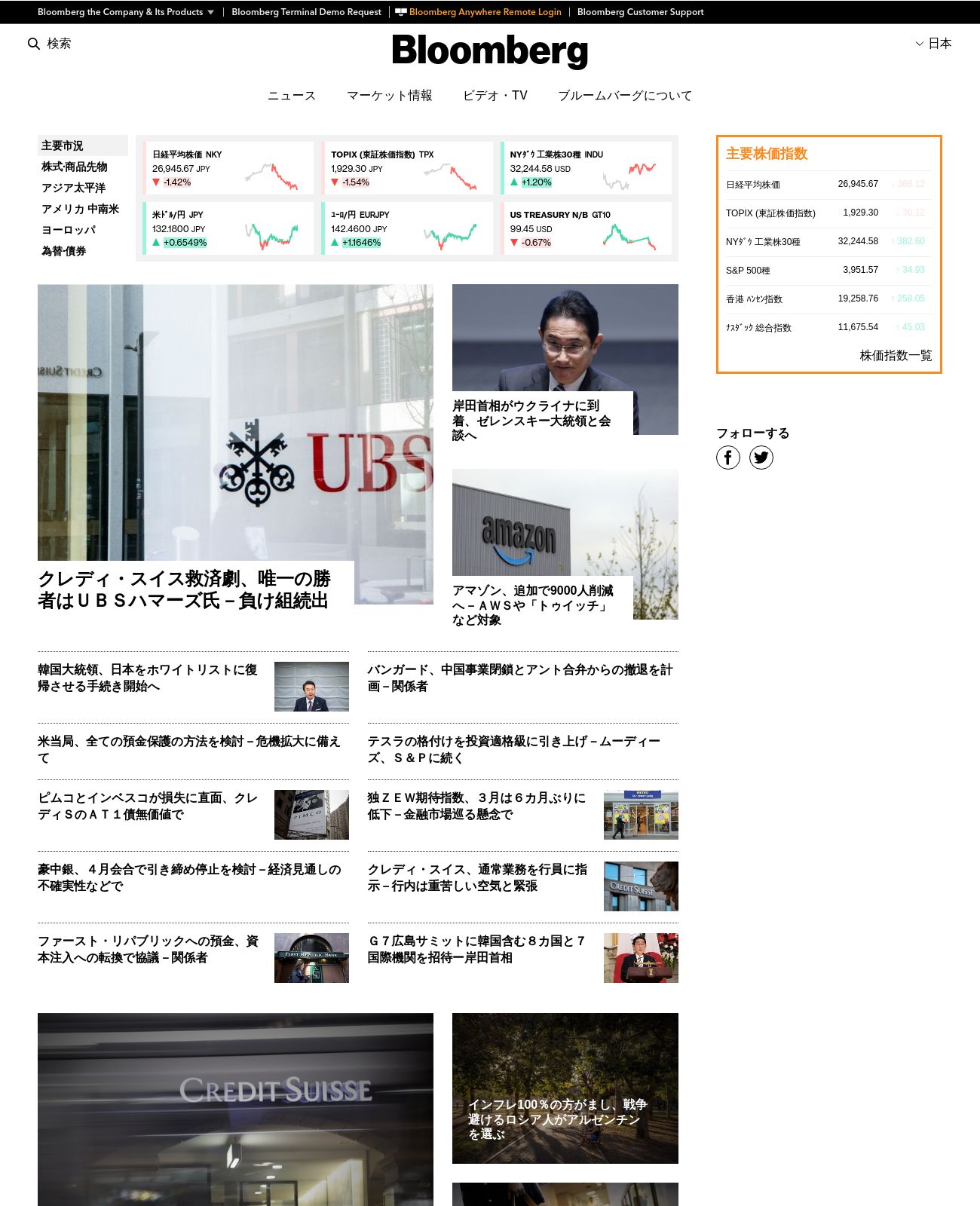 Bloomberg Japan at 2023-03-21 21:52:26+09:00 local time