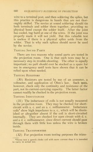 Thumbnail image of a page from F. H. Richardson's bluebook of projection