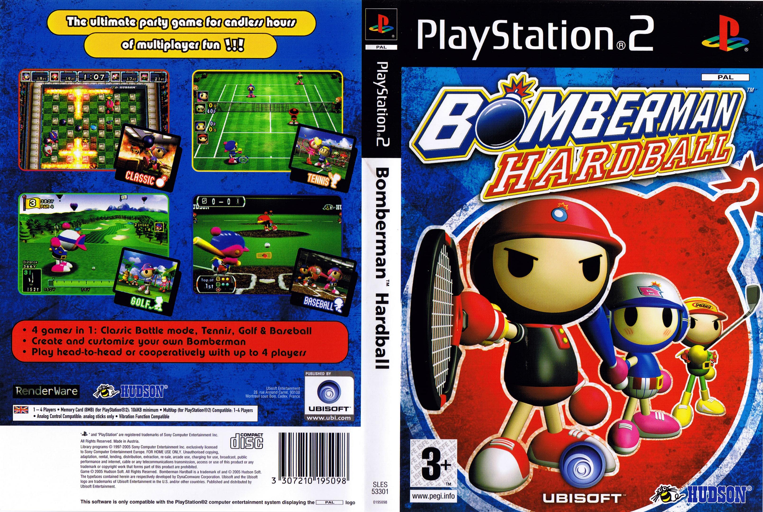 Bomberman Hardball (PS2, PAL) - Cover Art, Disc, and Manual : Free  Download, Borrow, and Streaming : Internet Archive