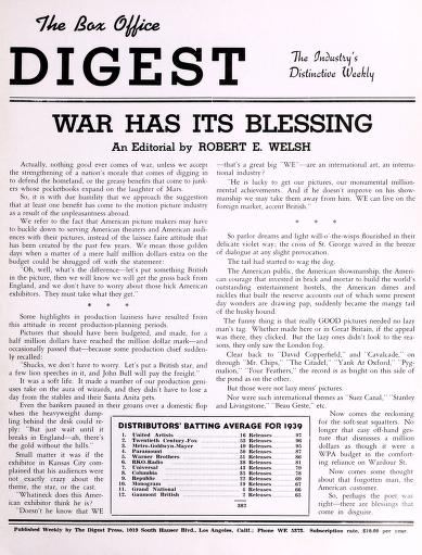 Thumbnail image of a page from National Box Office Digest